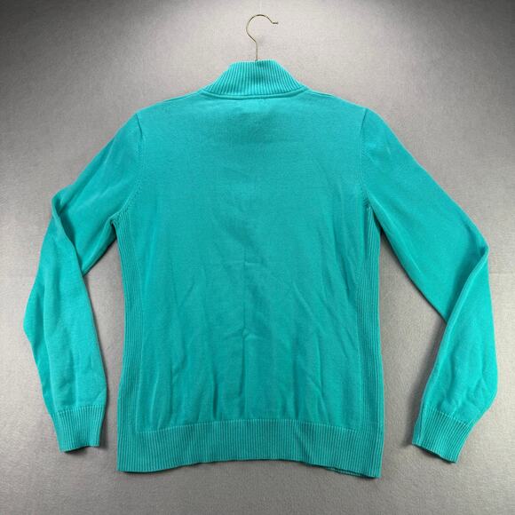 Vineyard Vines Teal ¼-Zip Pullover Sweater Size M Regular - Picture 2 of 8